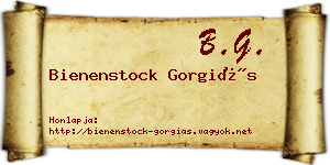 Bienenstock Gorgiás névjegykártya